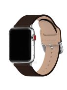 Genuine Leather Watch Band Replacement for Apple Watch Series 10 42mm / 9 8 7 41mm / 6 5 4 SE SE (2022) SE (2023) 40mm / 3 2 1 38mm - Coffee