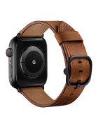 Genuine Leather Watch Band Replacement for Apple Watch Series 10 42mm / 9 8 7 41mm / 6 5 4 SE SE (2022) SE (2023) 40mm / 3 2 1 38mm - Dark Brown