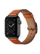 Genuine Leather Watch Band Replacement for Apple Watch Series 10 42mm / 9 8 7 41mm / 6 5 4 SE SE (2022) SE (2023) 40mm / 3 2 1 38mm - Light Brown