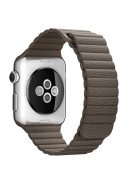 Genuine Leather Watch Bracelet Replacement with Magnetic Loop for Apple Watch Series 10 42mm / 9 8 7 41mm / SE (2023) SE (2022) SE 6 5 4 40mm / 3 2 1 38mm - Brown