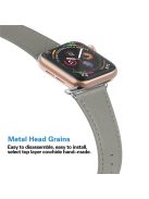 Genuine Leather Watch Strap for Apple Watch Series 10 42mm / 9 8 7 41mm / 6 5 4 SE SE (2022) SE (2023) 40mm / 3 2 1 38mm - Grey