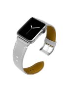 Genuine Leather Watch Wrist Bracelet for Apple Watch Series 10 46mm / Ultra 2 Ultra 49mm / 9 8 7 45mm / SE (2023) SE (2022) SE 6 5 4 44mm / 3 2 1 42mm - Grey