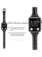 Glitter Powder Decor PU Leather Watch Strap for Apple Watch Series 10 42mm / 9 8 7 41mm / 6 5 4 SE SE (2022) SE (2023) 40mm / 3 2 1 38mm - Black