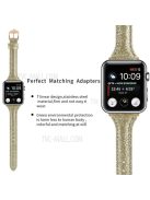 Glitter Powder Decor PU Leather Watch Strap for Apple Watch Series 10 42mm / 9 8 7 41mm / 6 5 4 SE SE (2022) SE (2023) 40mm / 3 2 1 38mm - Gold