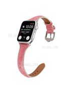 Glitter Powder Decor PU Leather Watch Strap for Apple Watch Series 10 42mm / 9 8 7 41mm / 6 5 4 SE SE (2022) SE (2023) 40mm / 3 2 1 38mm - Pink