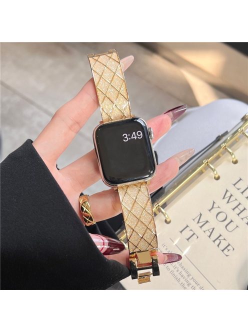 Glitter Watch Band for Apple Watch Series 10 42mm / 9 8 7 41mm / SE (2023) SE (2022) SE 6 5 4 40mm / 3 2 1 38mm - Gold