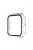 Glittery PC Frame Intergrated Tempered Glass Screen Protector Smart Watch Case for Apple Watch SE / SE (2022) 44m / Series 6 / 5 / 4 44mm - Red