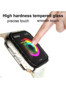 Glittery PC Frame Intergrated Tempered Glass Screen Protector Smart Watch Case for Apple Watch Series 3 / 2 / 1 38mm - Gold