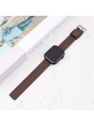 Grids Texture Nylon Strap for Apple Watch 10 46mm / Ultra 2 / Ultra 49mm / 9 8 7 45mm / SE (2023) SE (2022) SE 6 5 4 44mm / 3 2 1 42mm Wrist Band - Brown