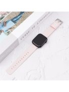 Grids Texture Nylon Strap for Apple Watch 10 46mm / Ultra 2 / Ultra 49mm / 9 8 7 45mm / SE (2023) SE (2022) SE 6 5 4 44mm / 3 2 1 42mm Wrist Band - Light Pink