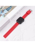 Grids Texture Nylon Strap for Apple Watch 10 46mm / Ultra 2 / Ultra 49mm / 9 8 7 45mm / SE (2023) SE (2022) SE 6 5 4 44mm / 3 2 1 42mm Wrist Band - Red