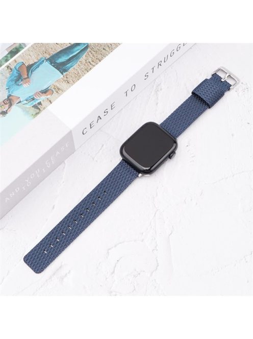 Grids Texture Nylon Strap for Apple Watch 10 46mm / Ultra 2 / Ultra 49mm / 9 8 7 45mm / SE (2023) SE (2022) SE 6 5 4 44mm / 3 2 1 42mm Wrist Band - Sapphire