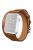 Hermes Style 4-piece Double Tour Genuine Leather Watchband Strap for Apple Watch Series 10 46mm / Ultra 2 Ultra 49mm / 9 8 7 45mm / SE (2023) SE (2022) SE 6 5 4 44mm / 3 2 1 42mm - Brown