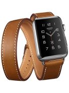 Hermes Style 4-piece Double Tour Genuine Leather Watchband Strap for Apple Watch Series 10 46mm / Ultra 2 Ultra 49mm / 9 8 7 45mm / SE (2023) SE (2022) SE 6 5 4 44mm / 3 2 1 42mm - Brown