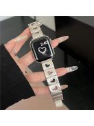 Hollow Heart Metal Strap for Apple Watch Series 10 42mm  /  9 8 7 41mm  /  SE (2023) SE (2022) SE 6 5 4 40mm  /  3 2 1 38mm - Starlight