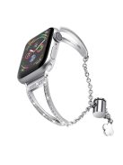 Hollow Triangle Strap for Apple Watch Series 10 42mm / 9 8 7 41mm / 6 5 4 SE SE (2022) SE (2023) 40mm / 3 2 1 38mm Zinc Alloy Band - Silver