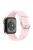 Horizontal Stripes Watch Band Silicone Adjustable Wrist Strap Replacement for Apple Watch Series 10 42mm / 9 8 7 41mm / 6 5 4 SE SE (2022) SE (2023) 40mm / 3 2 1 38mm - Light Pink