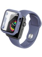 IMAK 20mm Sport Silicone Band + PC Protective Case with Tempered Glass Screen Protector for Apple Watch Series 3/2/1 42mm - Baby Blue