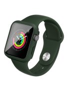 IMAK 20mm Sport Silicone Band + PC Protective Case with Tempered Glass Screen Protector for Apple Watch Series 3/2/1 42mm - Dark Green