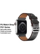 IMAK PG1 Series For Apple Watch Series 10 42mm / 9 8 7 41mm / 6 5 4 SE SE (2022) SE (2023) 40mm / 3 2 1 38mm PU Leather Replacement Strap Adjustable Wrist Band - Black