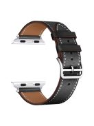 IMAK PG1 Series For Apple Watch Series 10 42mm / 9 8 7 41mm / 6 5 4 SE SE (2022) SE (2023) 40mm / 3 2 1 38mm PU Leather Replacement Strap Adjustable Wrist Band - Black