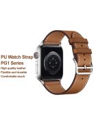 IMAK PG1 Series For Apple Watch Series 10 42mm / 9 8 7 41mm / 6 5 4 SE SE (2022) SE (2023) 40mm / 3 2 1 38mm PU Leather Replacement Strap Adjustable Wrist Band - Brown