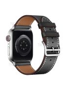 IMAK PG1 Series PU Leather Smart Watch Strap Wrist Band for Apple Watch Series 10 42mm / 9 8 7 41mm / 6 5 4 SE SE (2022) SE (2023) 40mm / 3 2 1 38mm - Black