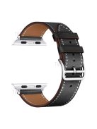 IMAK PG1 Series PU Leather Smart Watch Strap Wrist Band for Apple Watch Series 10 42mm / 9 8 7 41mm / 6 5 4 SE SE (2022) SE (2023) 40mm / 3 2 1 38mm - Black