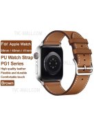 IMAK PG1 Series PU Leather Smart Watch Strap Wrist Band for Apple Watch Series 10 42mm / 9 8 7 41mm / 6 5 4 SE SE (2022) SE (2023) 40mm / 3 2 1 38mm - Brown