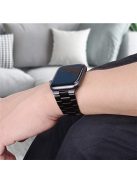 JLT For Apple Watch Series 10 46mm / Ultra 2 Ultra 49mm / 9 8 7 45mm / SE (2023) SE (2022) SE 6 5 4 44mm / 3 2 1 42mm Ultra Thin Watch Band Stainless Steel Replacement Wrist Strap - Black