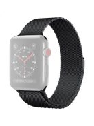 JLT Magnetic Milanese Stainless Steel Watch Band Wrist Strap for Apple Watch Series 10 42mm / 9 8 7 41mm / 6 5 4 SE SE (2022) SE (2023) 40mm / 3 2 1 38mm  - Black