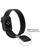 JLT Magnetic Milanese Stainless Steel Watch Band Wrist Strap for Apple Watch Series 10 42mm / 9 8 7 41mm / 6 5 4 SE SE (2022) SE (2023) 40mm / 3 2 1 38mm  - Black