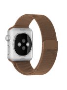 JLT Magnetic Milanese Stainless Steel Watch Band Wrist Strap for Apple Watch Series 10 42mm / 9 8 7 41mm / 6 5 4 SE SE (2022) SE (2023) 40mm / 3 2 1 38mm  - Brown