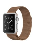 JLT Magnetic Milanese Stainless Steel Watch Band Wrist Strap for Apple Watch Series 10 42mm / 9 8 7 41mm / 6 5 4 SE SE (2022) SE (2023) 40mm / 3 2 1 38mm  - Brown