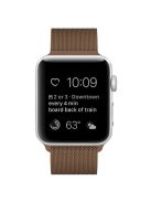 JLT Magnetic Milanese Stainless Steel Watch Band Wrist Strap for Apple Watch Series 10 42mm / 9 8 7 41mm / 6 5 4 SE SE (2022) SE (2023) 40mm / 3 2 1 38mm  - Brown