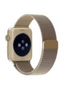 JLT Magnetic Milanese Stainless Steel Watch Band Wrist Strap for Apple Watch Series 10 42mm / 9 8 7 41mm / 6 5 4 SE SE (2022) SE (2023) 40mm / 3 2 1 38mm  - Gold