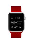 JLT Magnetic Milanese Stainless Steel Watch Band Wrist Strap for Apple Watch Series 10 42mm / 9 8 7 41mm / 6 5 4 SE SE (2022) SE (2023) 40mm / 3 2 1 38mm  - Red