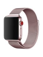 JLT Magnetic Milanese Stainless Steel Watch Band Wrist Strap for Apple Watch Series 10 42mm / 9 8 7 41mm / 6 5 4 SE SE (2022) SE (2023) 40mm / 3 2 1 38mm  - Rose