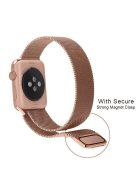 JLT Magnetic Milanese Stainless Steel Watch Band Wrist Strap for Apple Watch Series 10 42mm / 9 8 7 41mm / 6 5 4 SE SE (2022) SE (2023) 40mm / 3 2 1 38mm  - Rose Gold