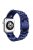 JLT Three Beads Stainless Steel Flat Buckles Watch Strap Band for Apple Watch Series 9 / 8 / 7 / 6 / SE (2023) / SE(2022) 40mm / 3 / 2 / 1 38mm  - Blue