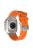 KALEBO For Apple Watch 10 46mm / Ultra 2 / Ultra 49mm / 9 8 7 45mm / SE (2023) SE (2022) SE 6 5 4 44mm / 3 2 1 42mm Liquid Silicone Strap - Titanium+Orange