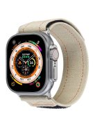 KALEBOL Denim Watch Strap for Apple Watch 10 46mm / Ultra 2 / Ultra 49mm / 9 8 7 45mm / SE (2023) SE (2022) SE 6 5 4 44mm / 3 2 1 42mm Magic Tape Band - Apricot