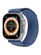 KALEBOL Denim Watch Strap for Apple Watch 10 46mm / Ultra 2 / Ultra 49mm / 9 8 7 45mm / SE (2023) SE (2022) SE 6 5 4 44mm / 3 2 1 42mm Magic Tape Band - Dark Blue