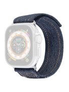 KALEBOL Denim Watch Strap for Apple Watch 10 46mm / Ultra 2 / Ultra 49mm / 9 8 7 45mm / SE (2023) SE (2022) SE 6 5 4 44mm / 3 2 1 42mm Magic Tape Band - Dark Grey