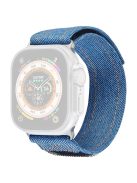 KALEBOL Denim Watch Strap for Apple Watch 10 46mm / Ultra 2 / Ultra 49mm / 9 8 7 45mm / SE (2023) SE (2022) SE 6 5 4 44mm / 3 2 1 42mm Magic Tape Band - Sapphire