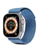 KALEBOL Denim Watch Strap for Apple Watch 10 46mm / Ultra 2 / Ultra 49mm / 9 8 7 45mm / SE (2023) SE (2022) SE 6 5 4 44mm / 3 2 1 42mm Magic Tape Band - Sapphire