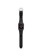 KALEBOL For Apple Watch 10 46mm / Ultra 2 / Ultra 49mm / 9 8 7 45mm / SE (2023) SE (2022) SE 6 5 4 44mm / 3 2 1 42mm  Watch Bracelet - Black / Silver Buckle