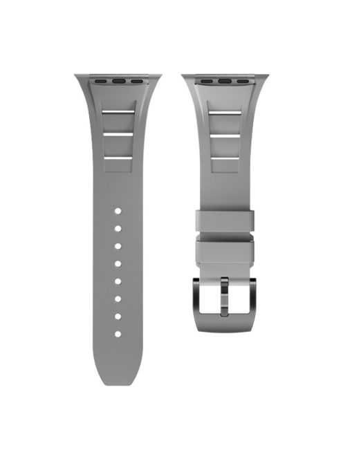 KALEBOL For Apple Watch 10 46mm / Ultra 2 / Ultra 49mm / 9 8 7 45mm / SE (2023) SE (2022) SE 6 5 4 44mm / 3 2 1 42mm  Watch Bracelet - Grey / Black Buckle