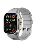 KALEBOL For Apple Watch 10 46mm / Ultra 2 / Ultra 49mm / 9 8 7 45mm / SE (2023) SE (2022) SE 6 5 4 44mm / 3 2 1 42mm  Watch Bracelet - Grey / Silver Buckle