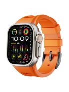 KALEBOL For Apple Watch 10 46mm / Ultra 2 / Ultra 49mm / 9 8 7 45mm / SE (2023) SE (2022) SE 6 5 4 44mm / 3 2 1 42mm  Watch Bracelet - Orange / Black Buckle